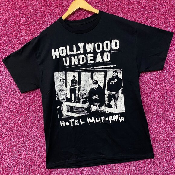 Hollywood Undead Hotel Kalifornia Nu Metal Band T-Shirt Large - Picture 3 of 4